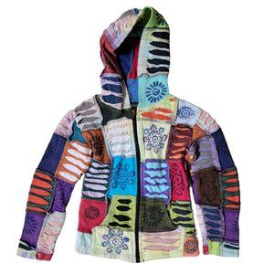 All That Jazz Razor Cut BOHO Hoodie Jacket Youth Size M